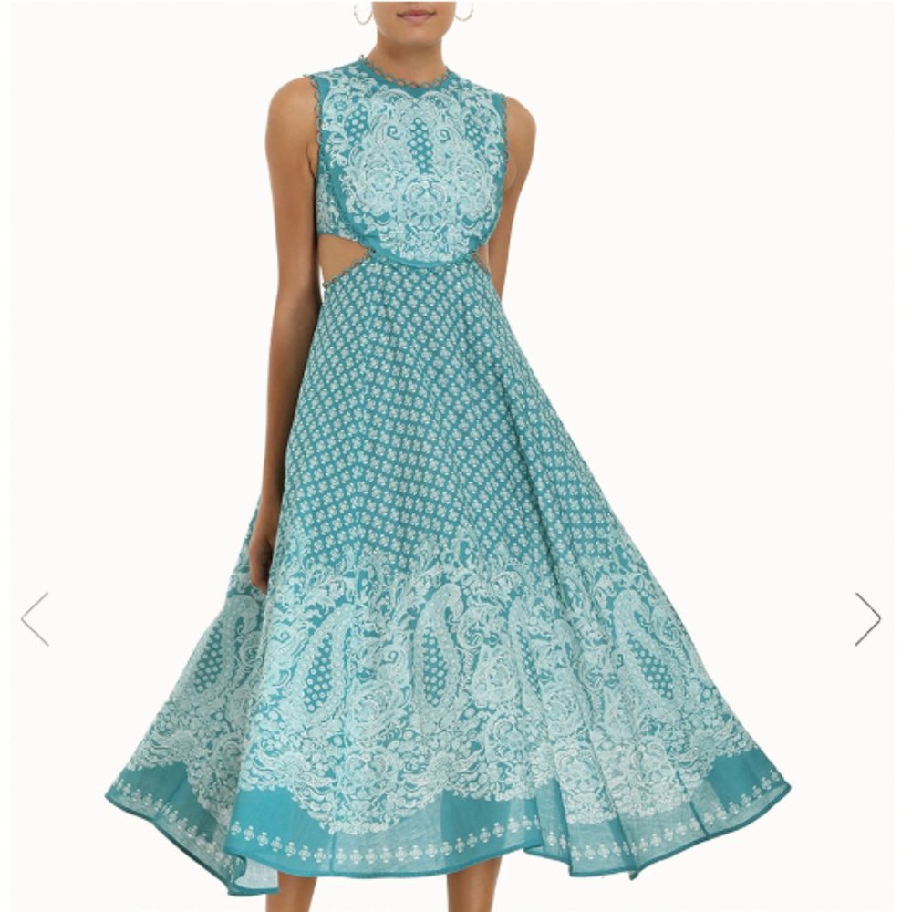 Zimmermann Jude Paisely Sleeves Midi